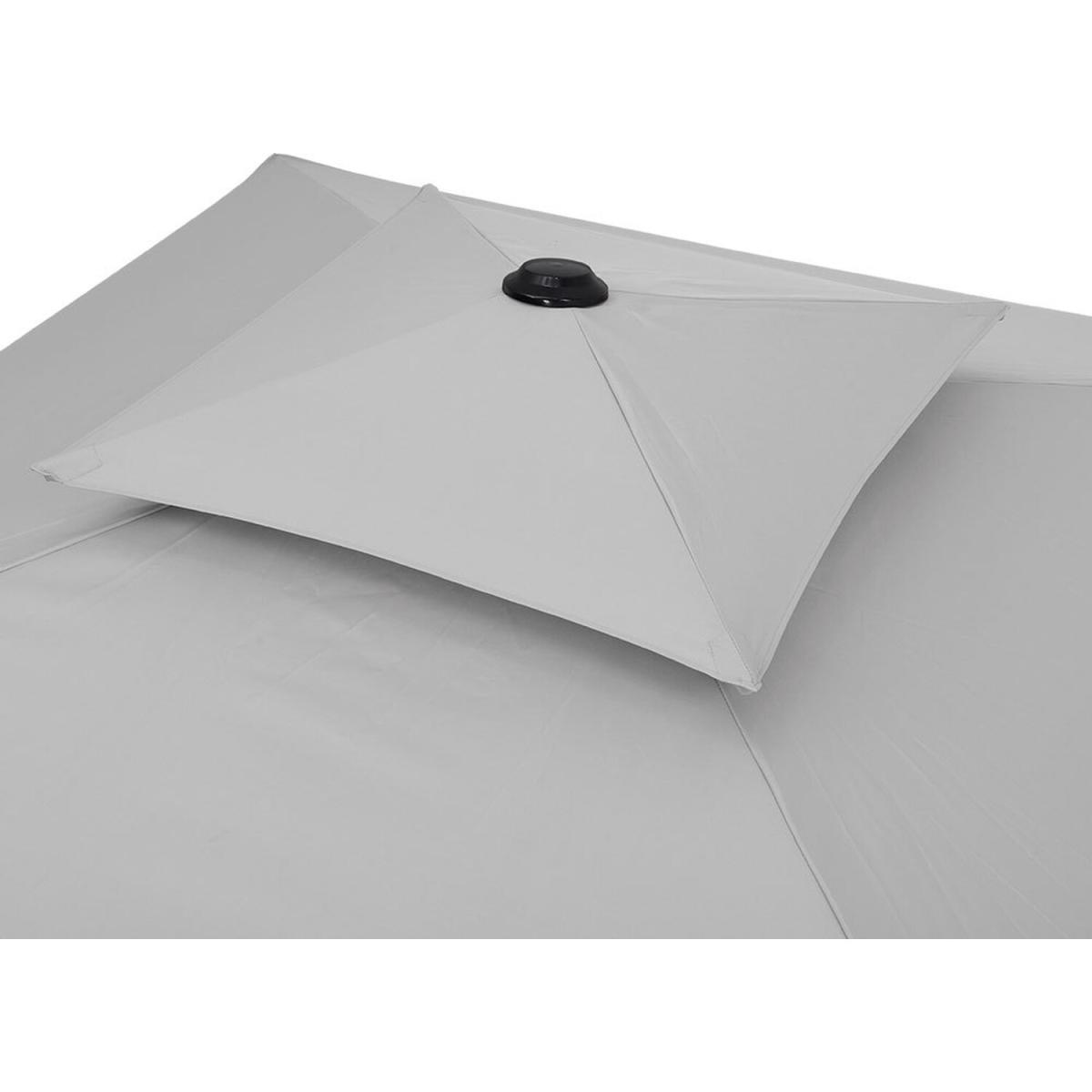 Large Parasol Umbrella with Base - Light Grey – image 4