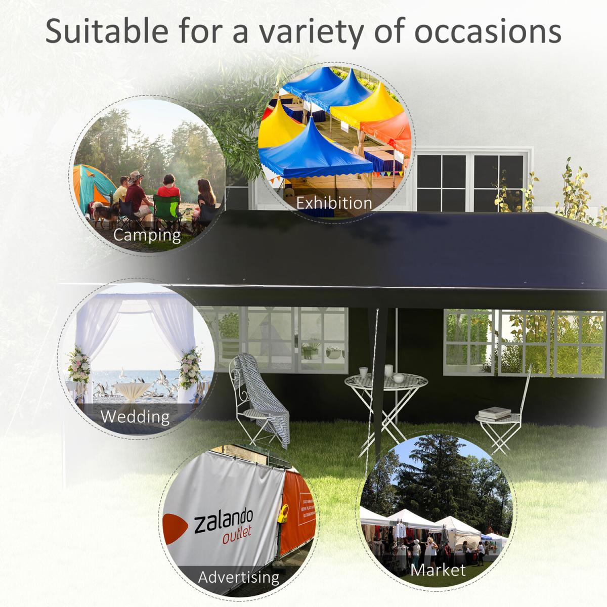 Party Gazebo Canopy - Black – image 8