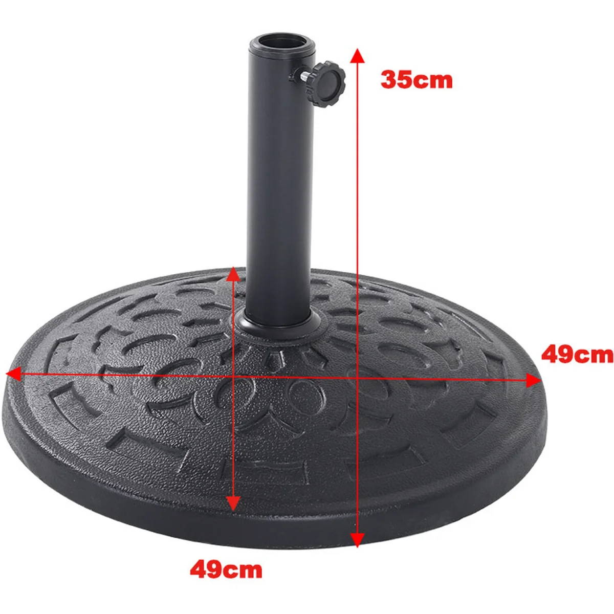 Lifeideas Resin Round Parasol Base Style B - Black – image 3