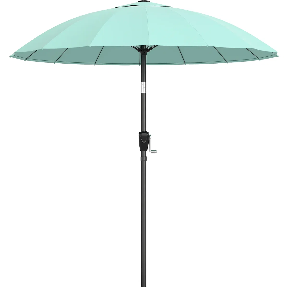 Outsunny 2m Shanghai Garden Parasol Umbrella, Outdoor Sun Shade - Turquoise – image 3