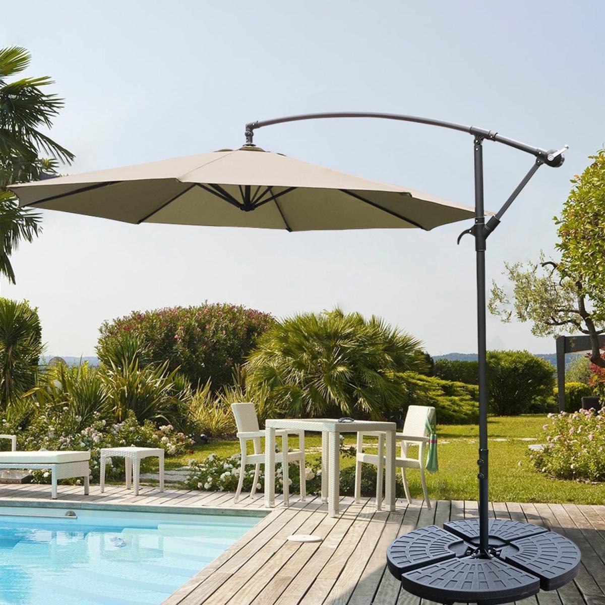 3M Cantilever Parasol with Umbrella Base - Wine Red – image 13