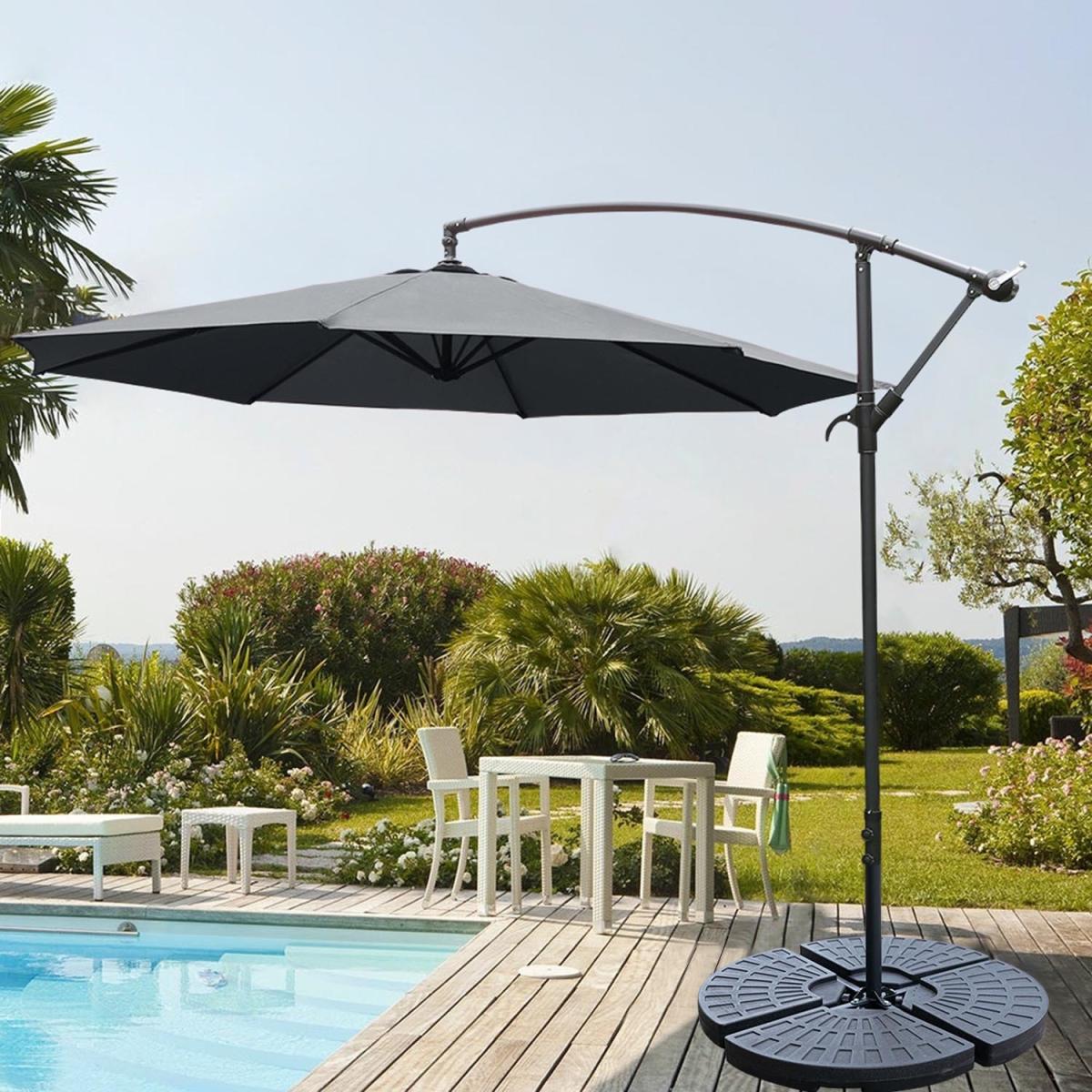 3M Cantilever Parasol with Umbrella Base - Wine Red – image 15