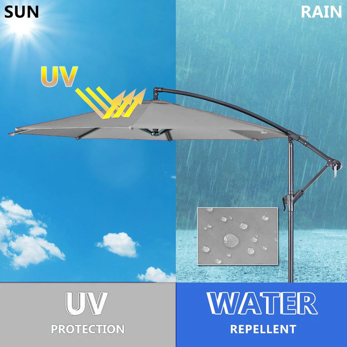 3M Cantilever Parasol with Umbrella Base - Wine Red – image 16