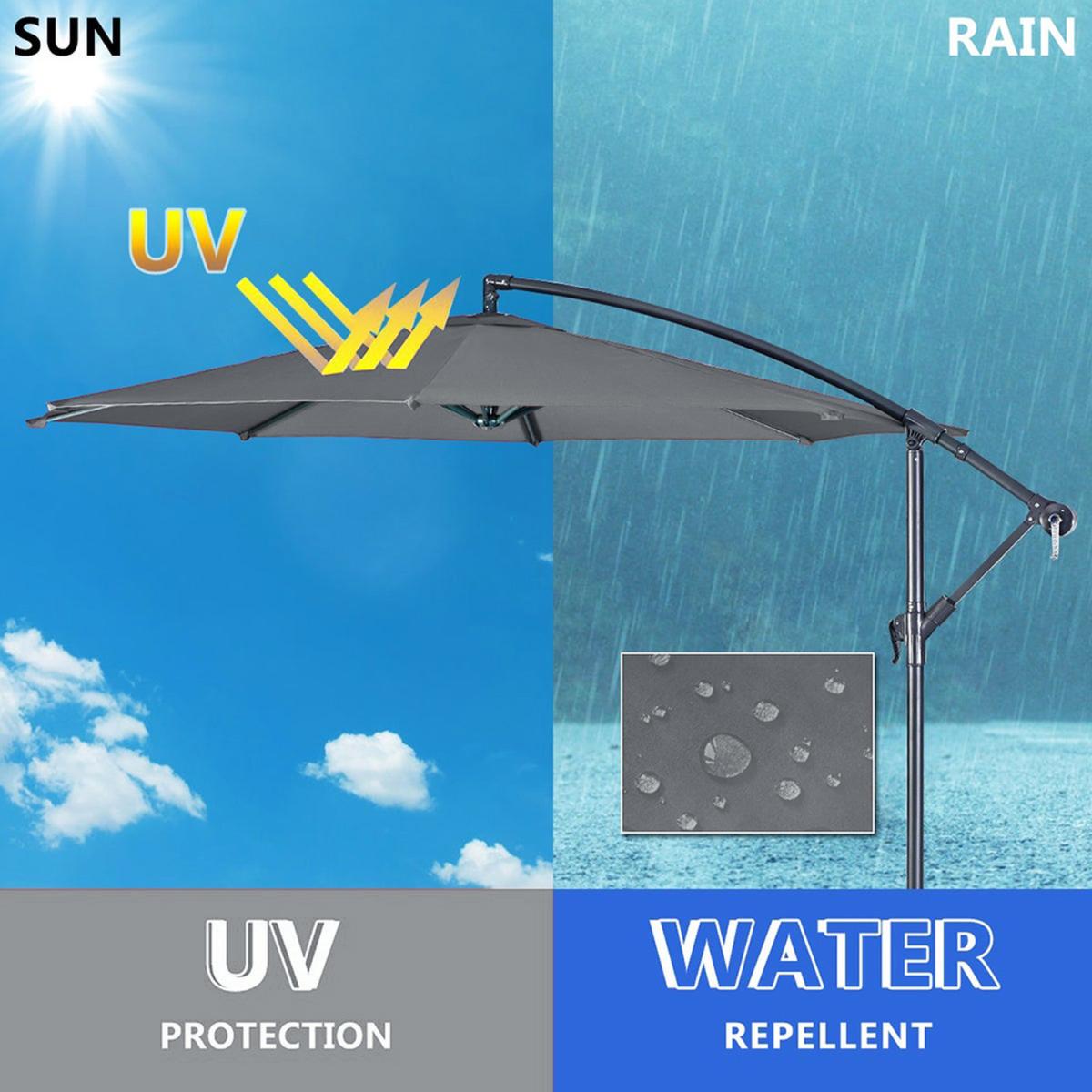 3M Cantilever Parasol with Umbrella Base - Wine Red – image 21