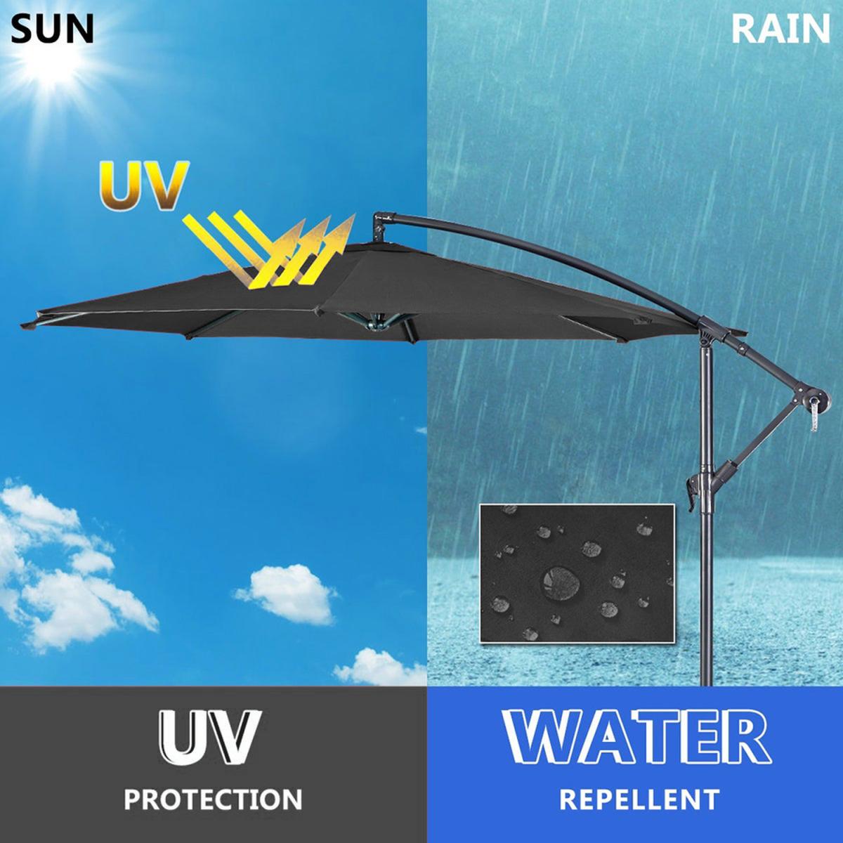 3M Cantilever Parasol with Umbrella Base - Wine Red – image 24