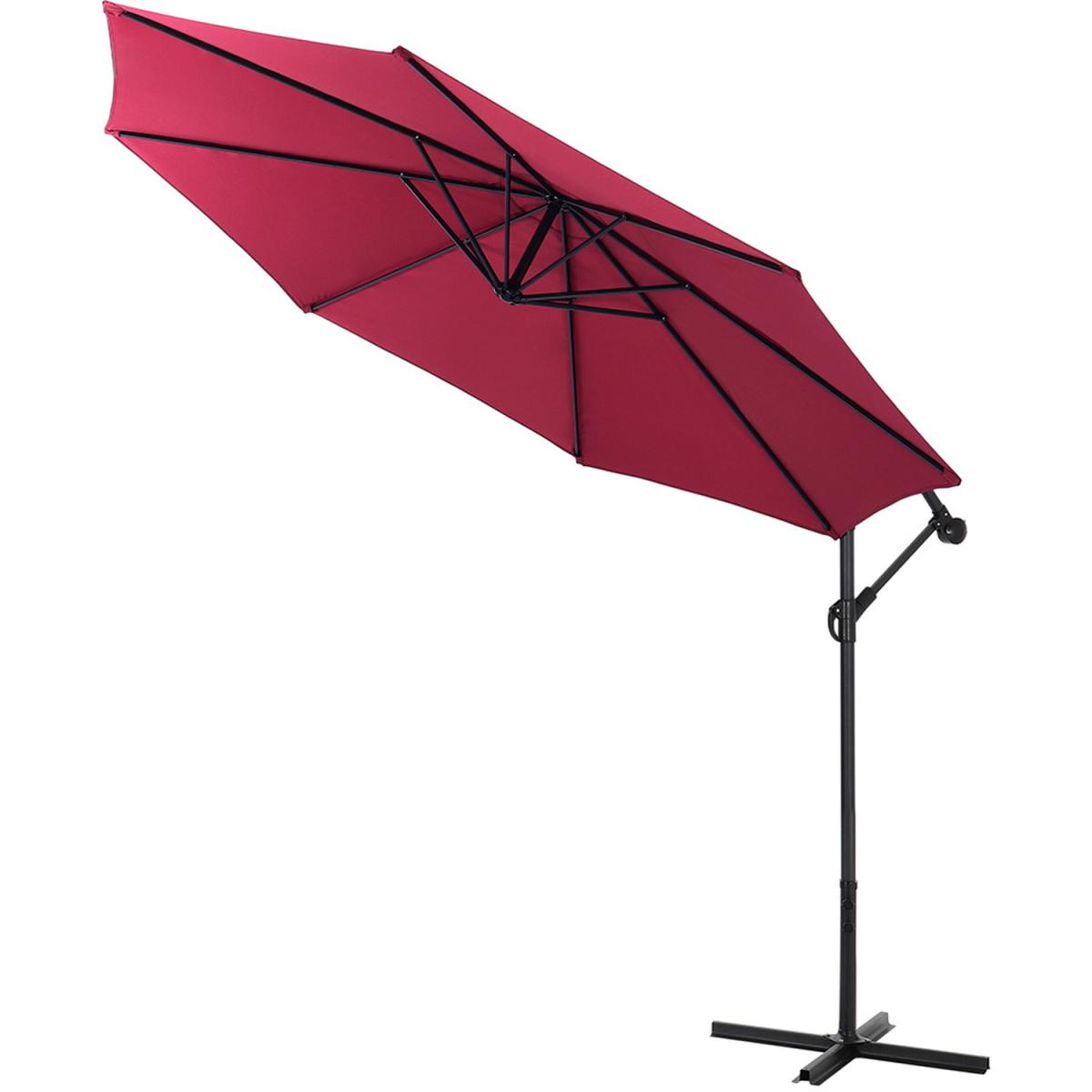 3M Cantilever Parasol with Umbrella Base - Wine Red – image 4
