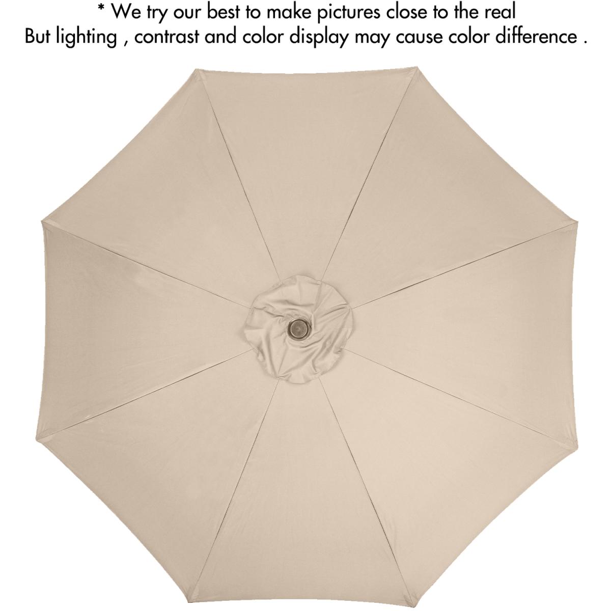 2.7m Tilt Garden Parasol - Beige – image 5