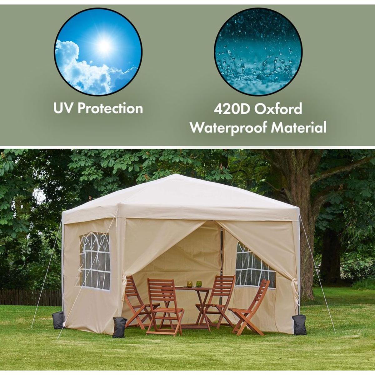 3 X 3 Pop-up Gazebo - Ivory – image 3