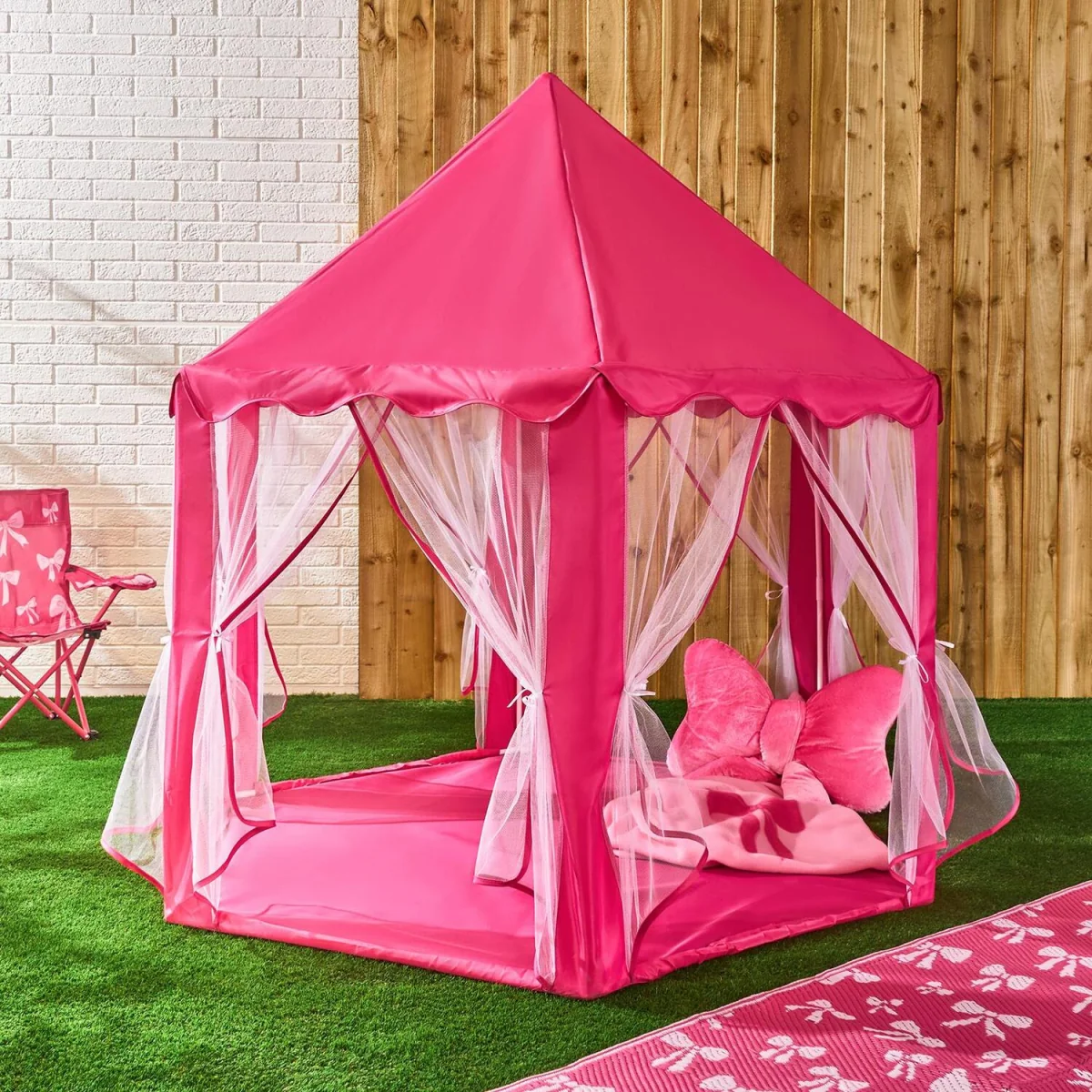Small Water Resistant Gazebo With Sides - Hot Pink – image 2