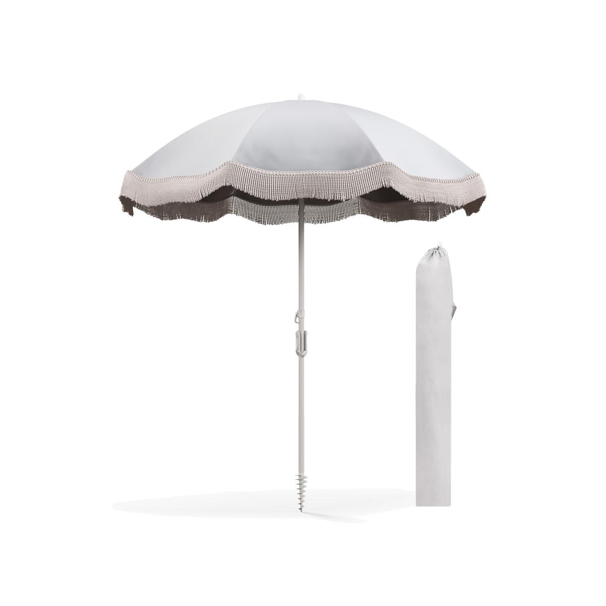 Beach Parasols Sunshade Shelter with Carrying Bag - White