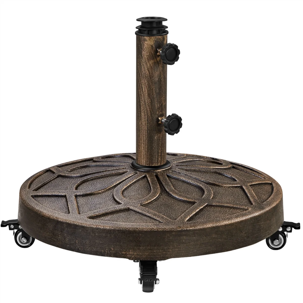 Yaheetech 20KG Heavy-Duty Rolling Parasol Base - Bronze – image 2