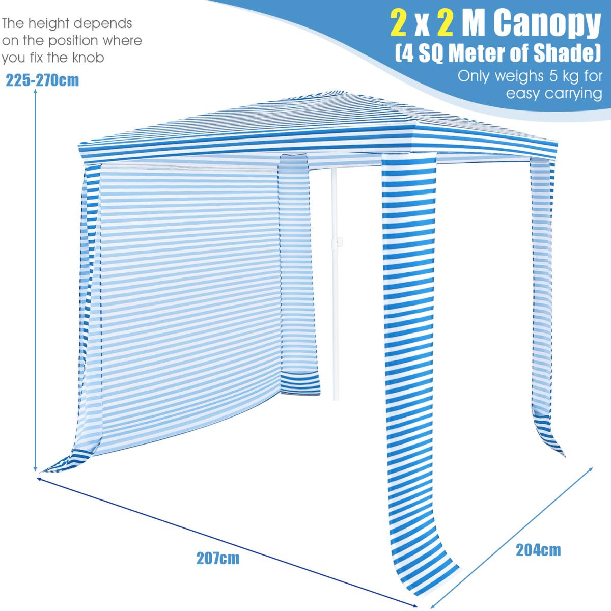 Foldable Beach Cabana - Blue – image 3