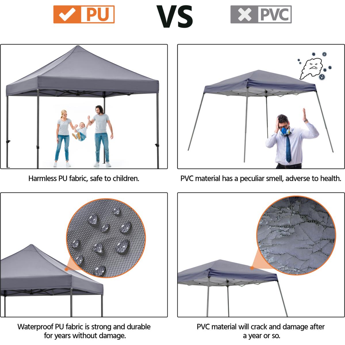 Commercial Adjustable Pop-up Canopy - Light Grey – image 4