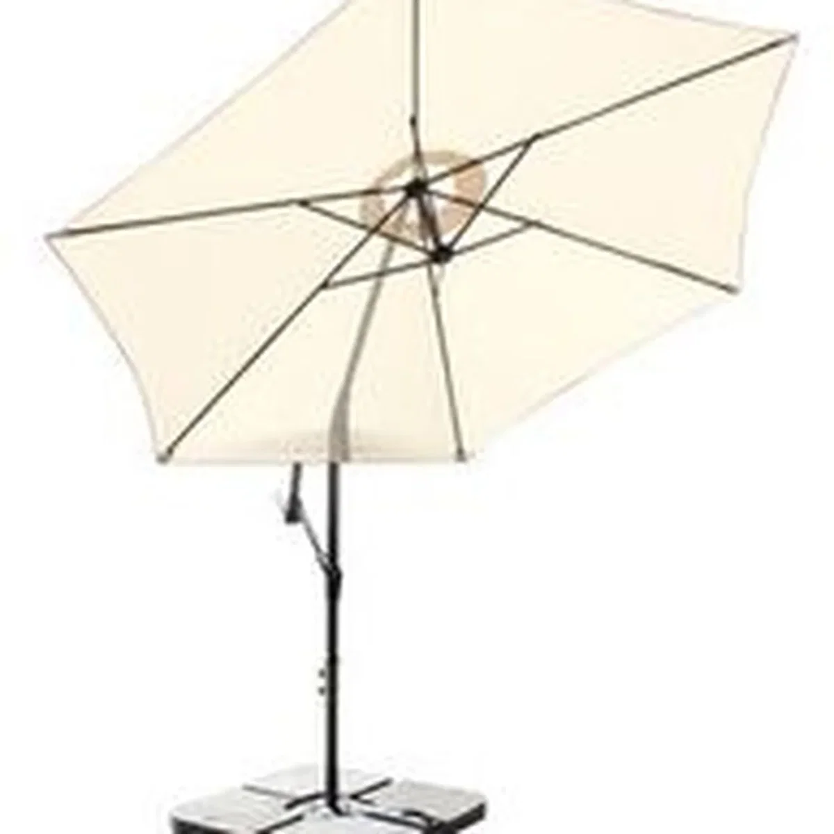 Ross James Luxury Garden Furniture Parasol with Base Weights - Beige / 3m – image 2