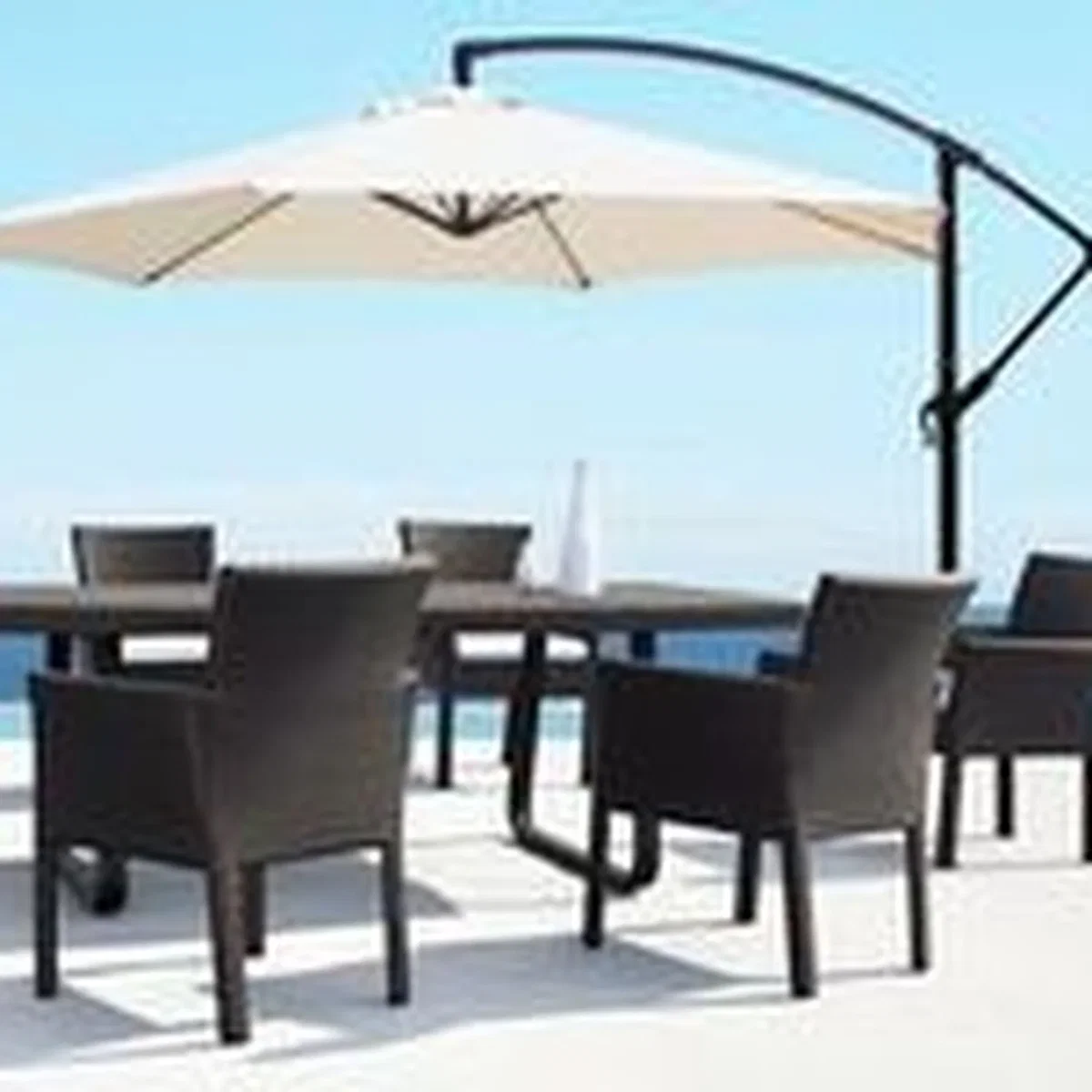 Ross James Luxury Garden Furniture Parasol with Base Weights - Beige / 3m – image 4