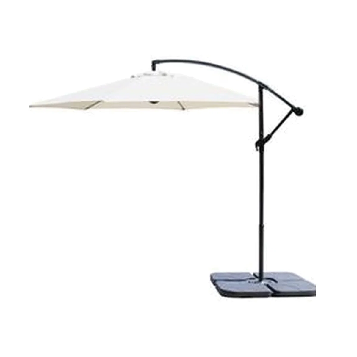 Ross James Luxury Garden Furniture Parasol with Base Weights - Beige / 3m – image 1