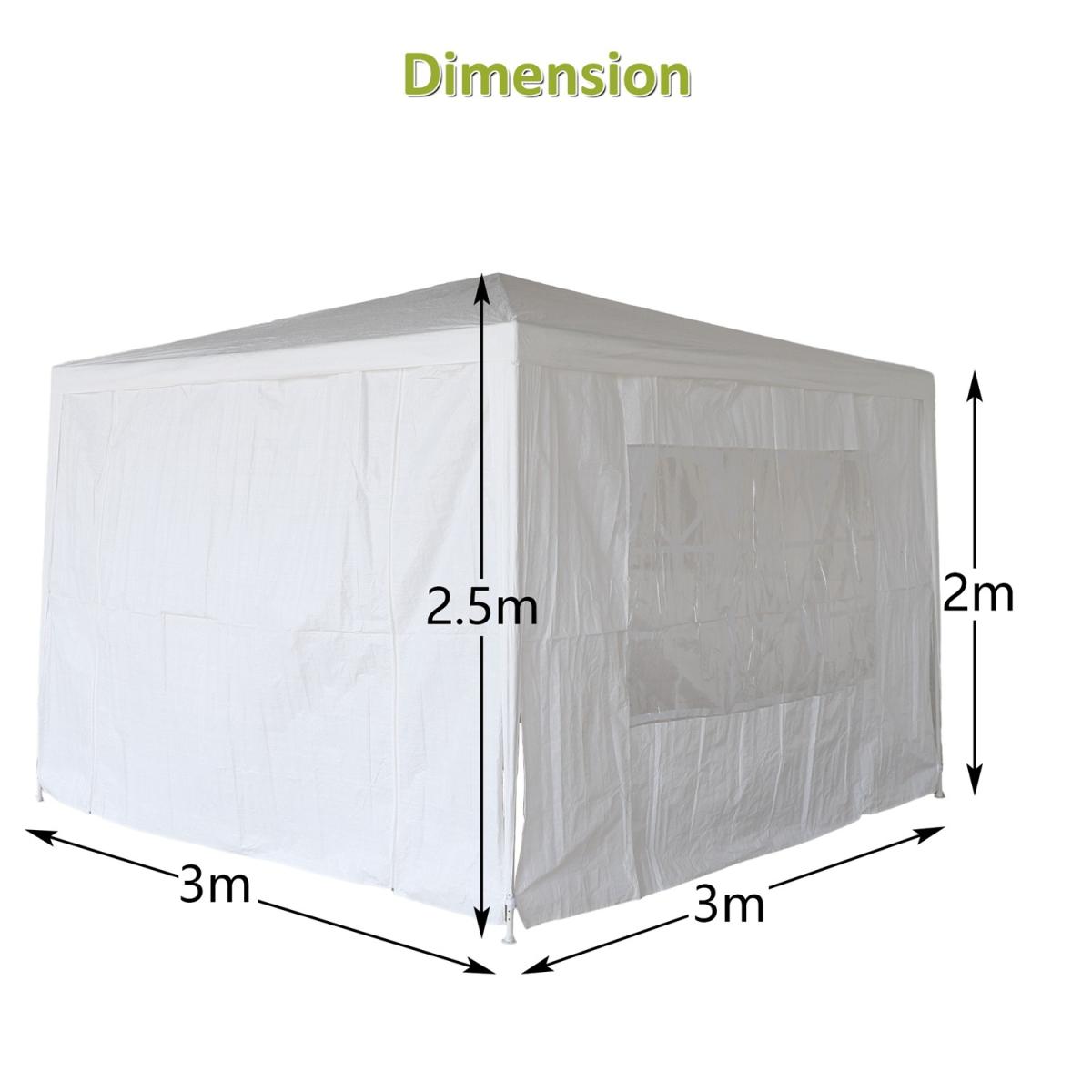 BIRCHTREE Gazebo PE 3X3M PEG01 - Grey – image 3