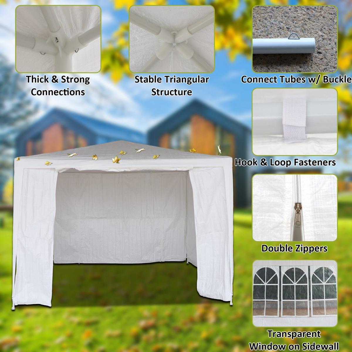 BIRCHTREE Gazebo PE 3X3M PEG01 - Grey – image 4