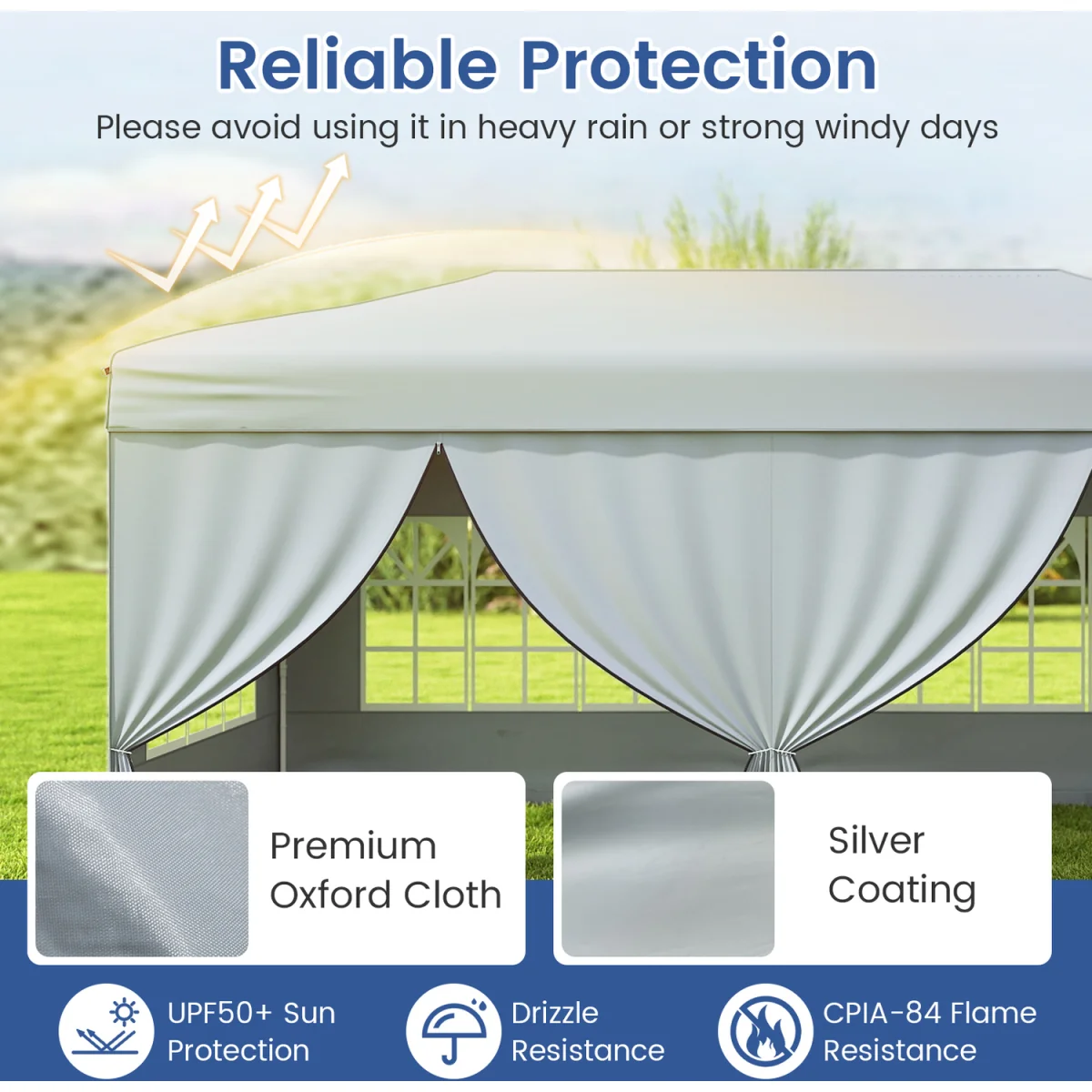 Large Outdoor Pop Up Canopy Tent - Grey – image 8