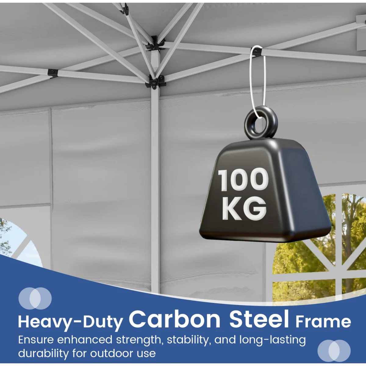 Large Outdoor Pop Up Canopy Tent - Grey – image 10