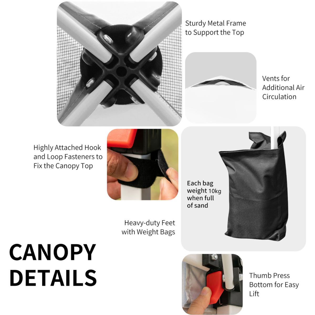 Pop-up Canopy Tent - White – image 4