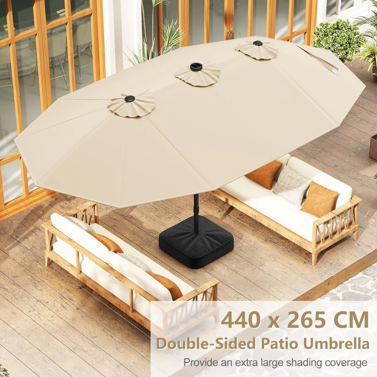Rectangular Twin Parasol – image 4
