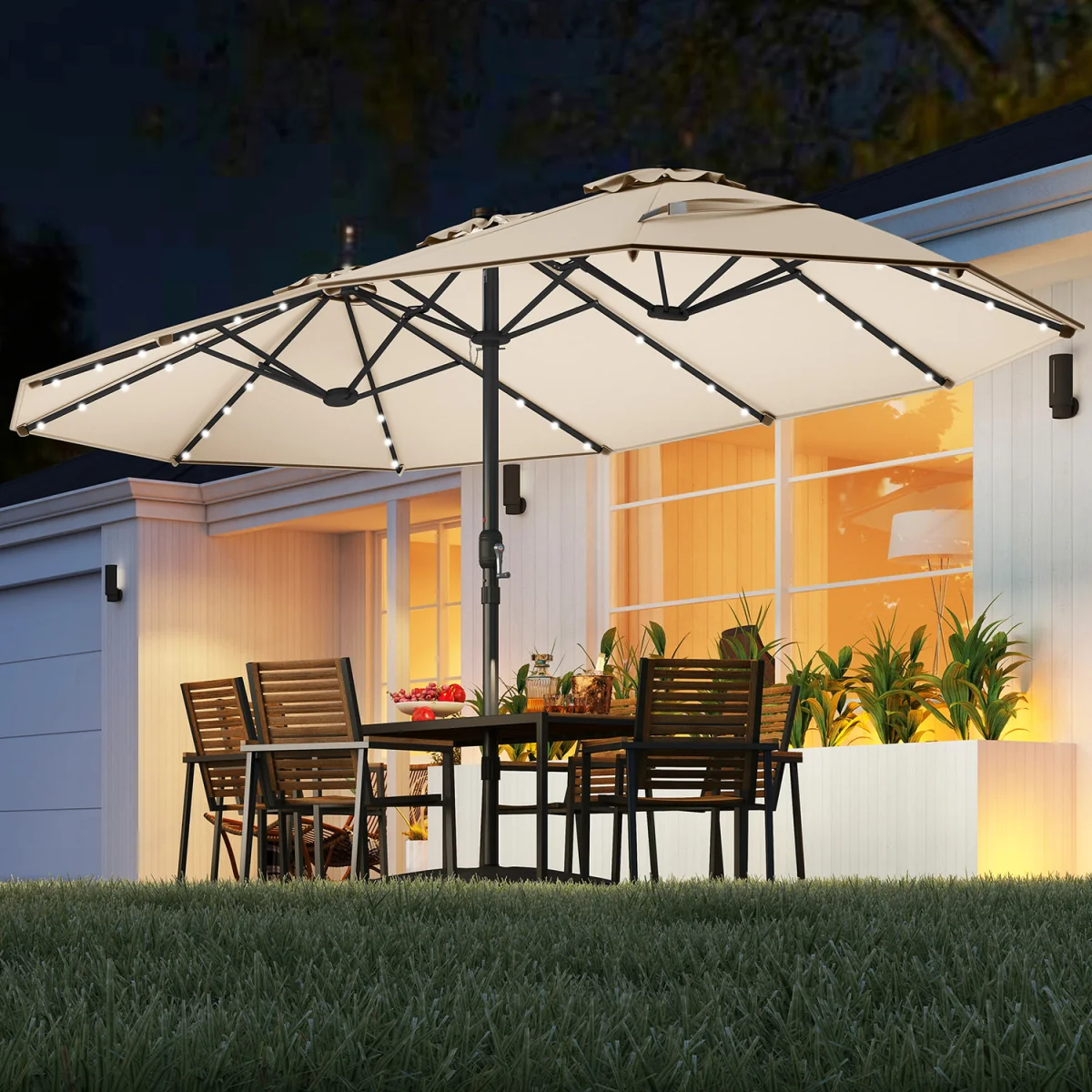 Rectangular Twin Parasol – image 5