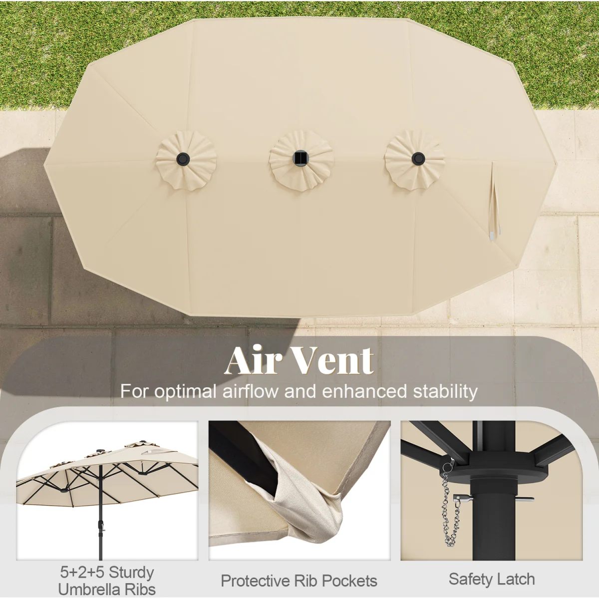 Rectangular Twin Parasol – image 8