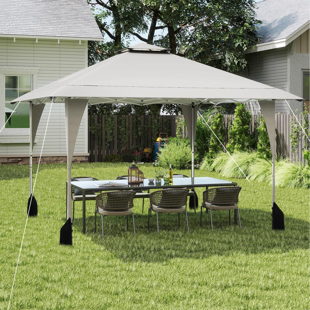 Outdoor Gazebo Pop up Canopy Tent - Beige