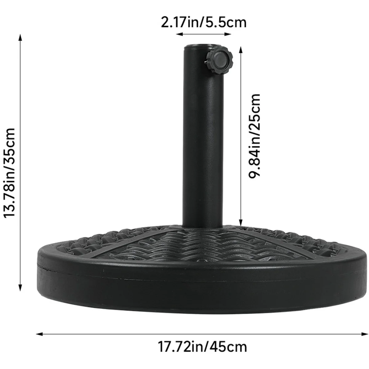 20kg Heavy Duty Round Parasol Base - Weave Effect – image 5