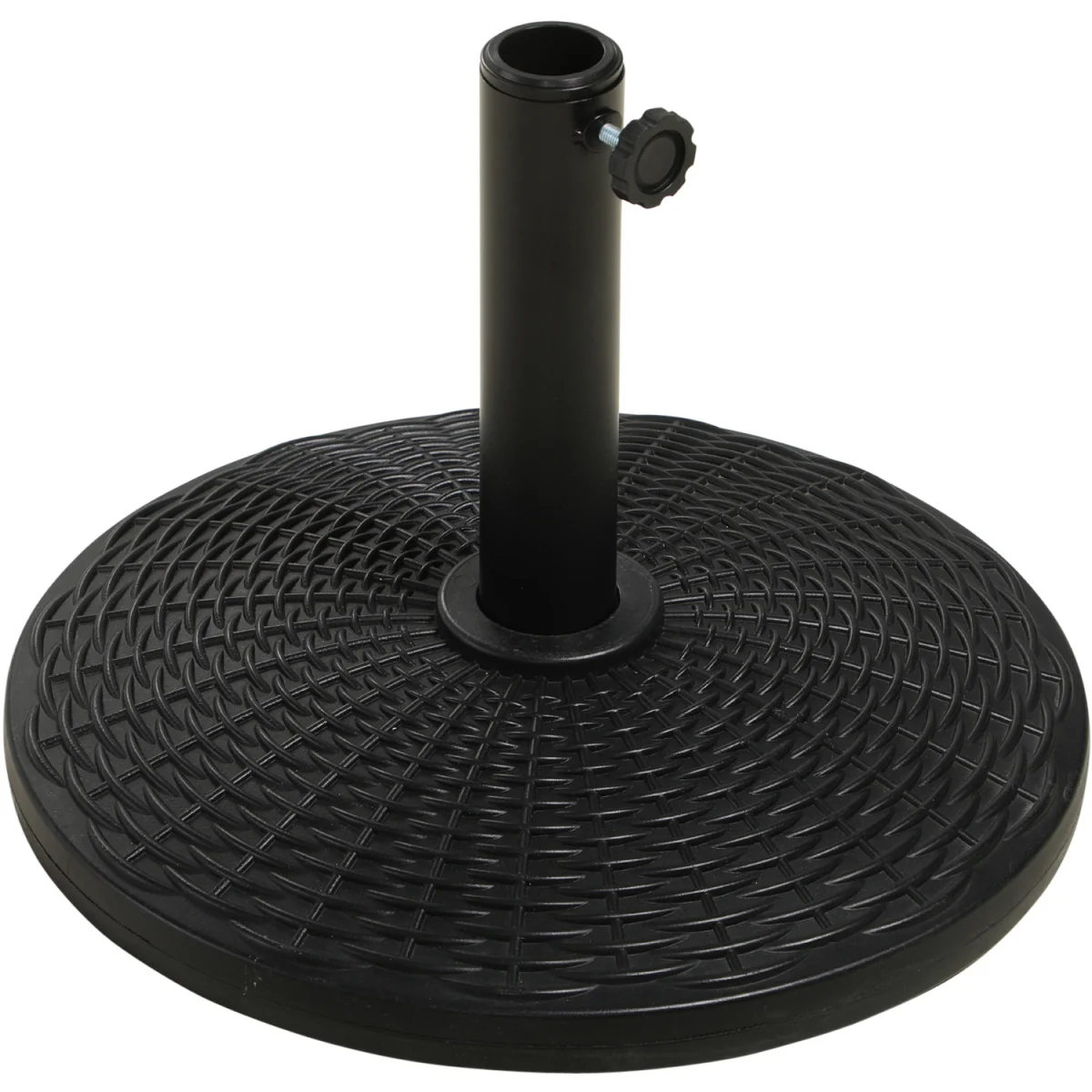 Outsunny Round Cement Parasol Base 84D-044V00BK - Black – image 8