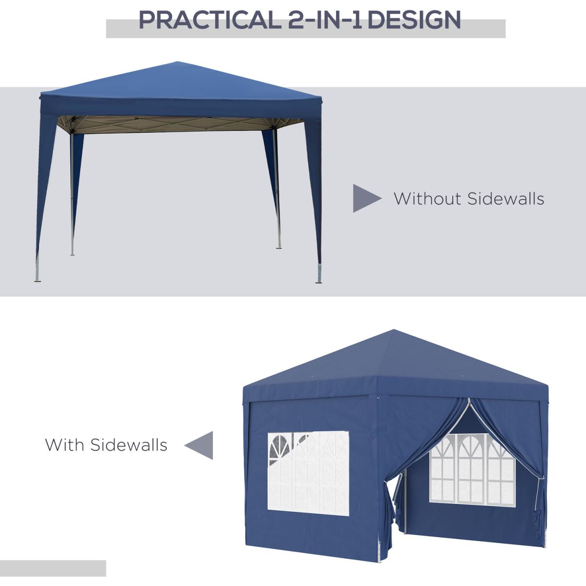 3mx3m Pop Up Gazebo Party Tent Canopy - Blue – image 12