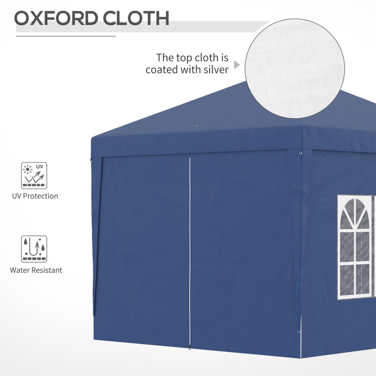 3mx3m Pop Up Gazebo Party Tent Canopy - Blue – image 15