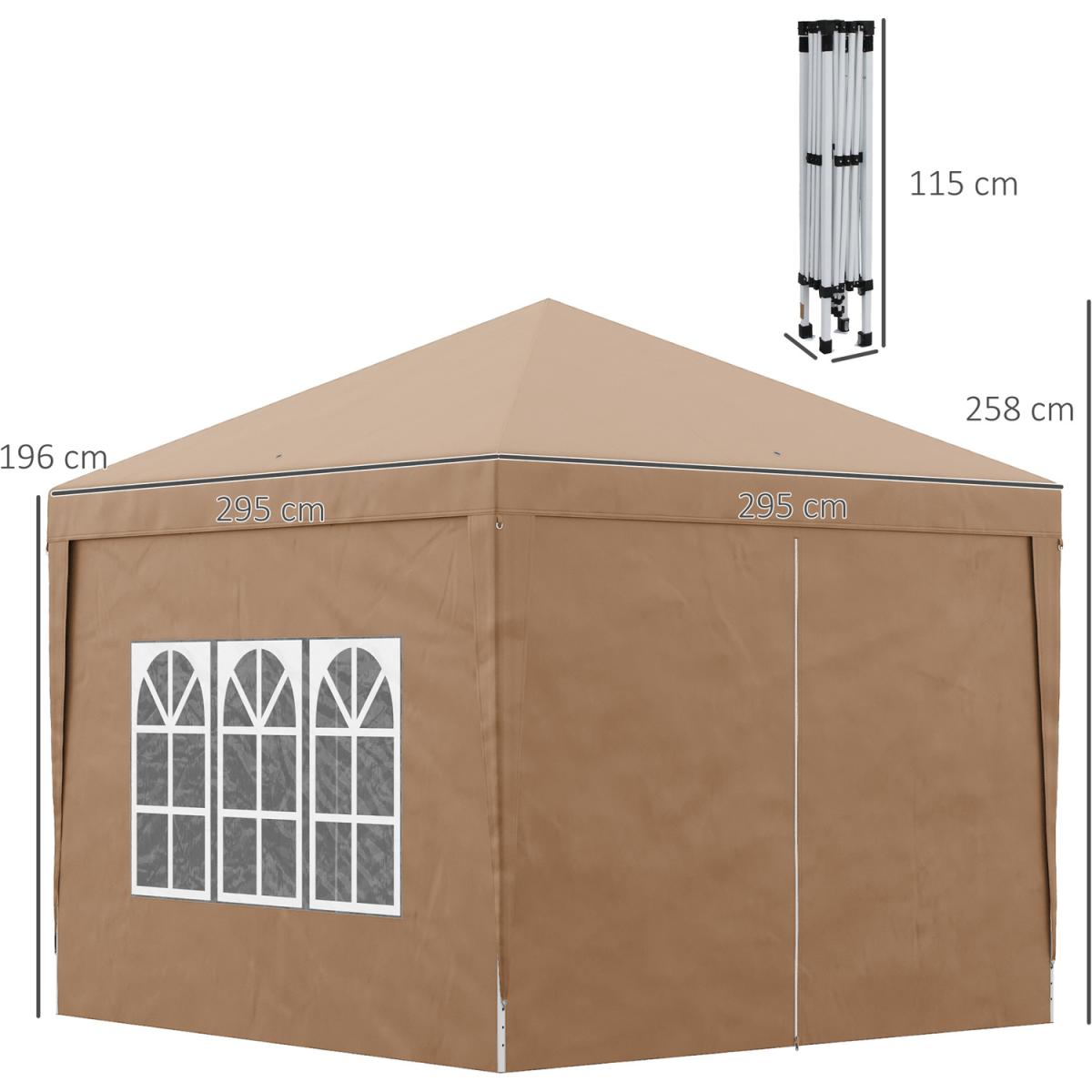 3mx3m Pop Up Gazebo Party Tent Canopy - Blue – image 17