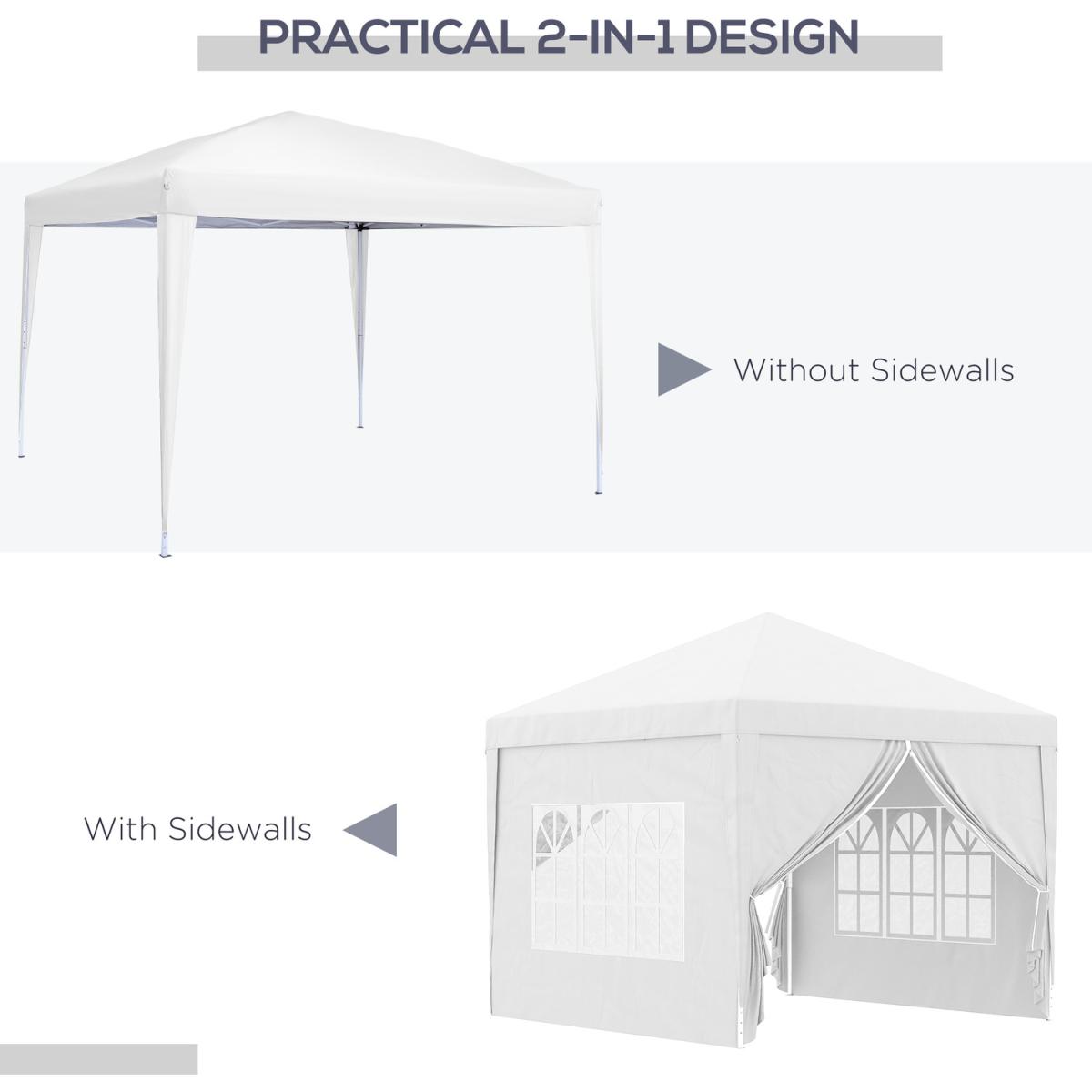 Pop Up Gazebo Party Tent Canopy - White – image 3