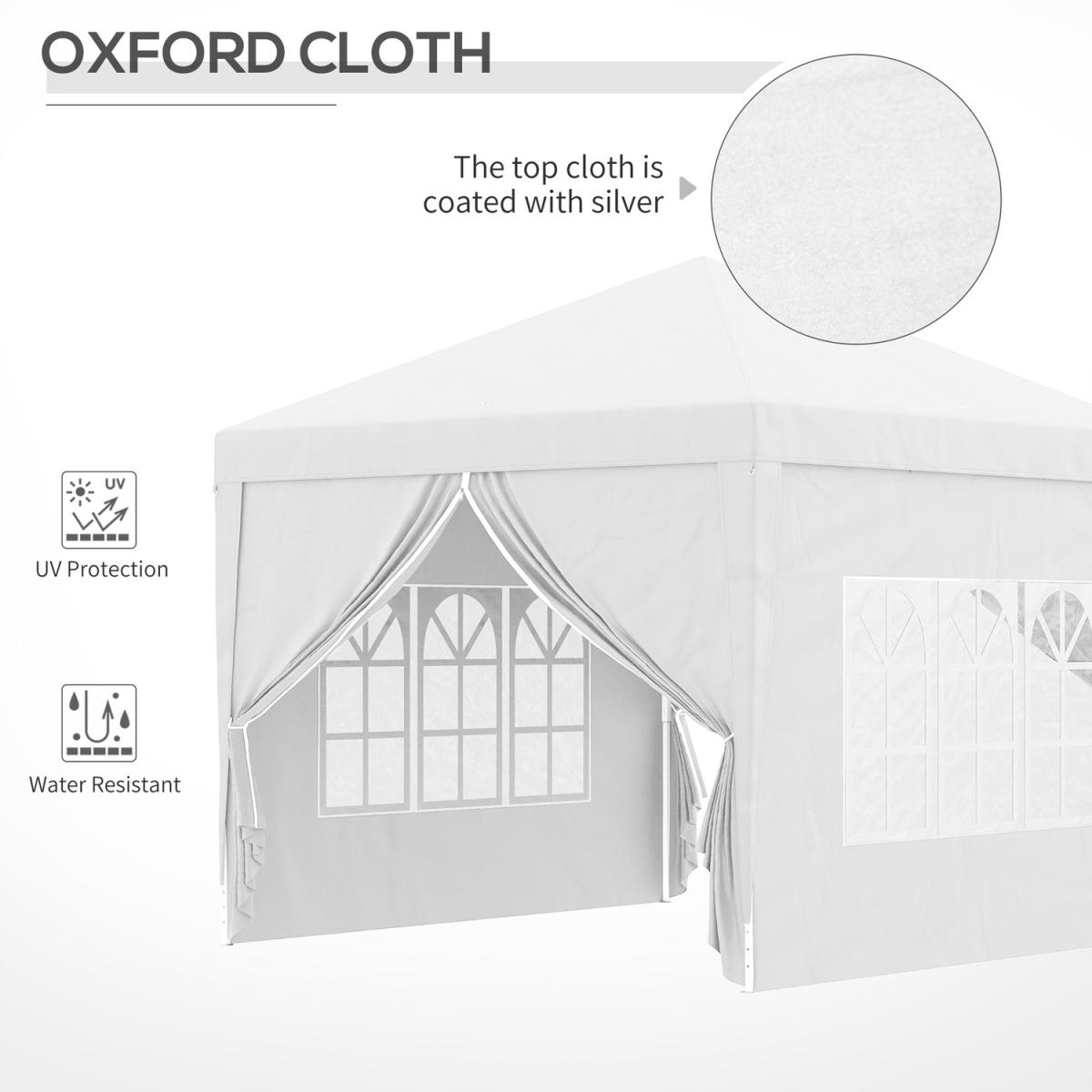 Pop Up Gazebo Party Tent Canopy - White – image 5