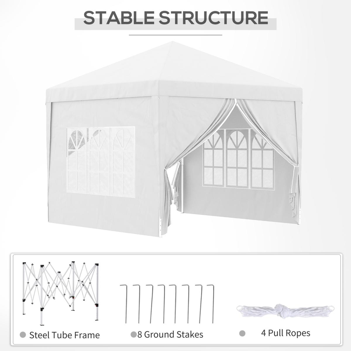 Pop Up Gazebo Party Tent Canopy - White – image 6