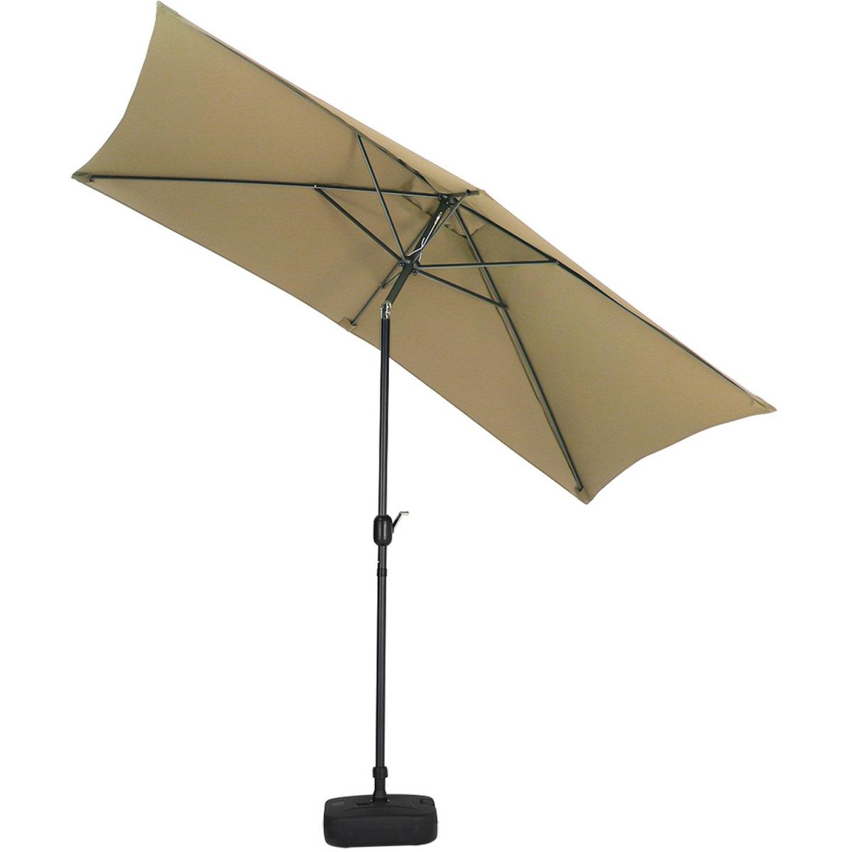 3M Rectangular Traditional Parasol with Square Plastic Base - Black – image 19