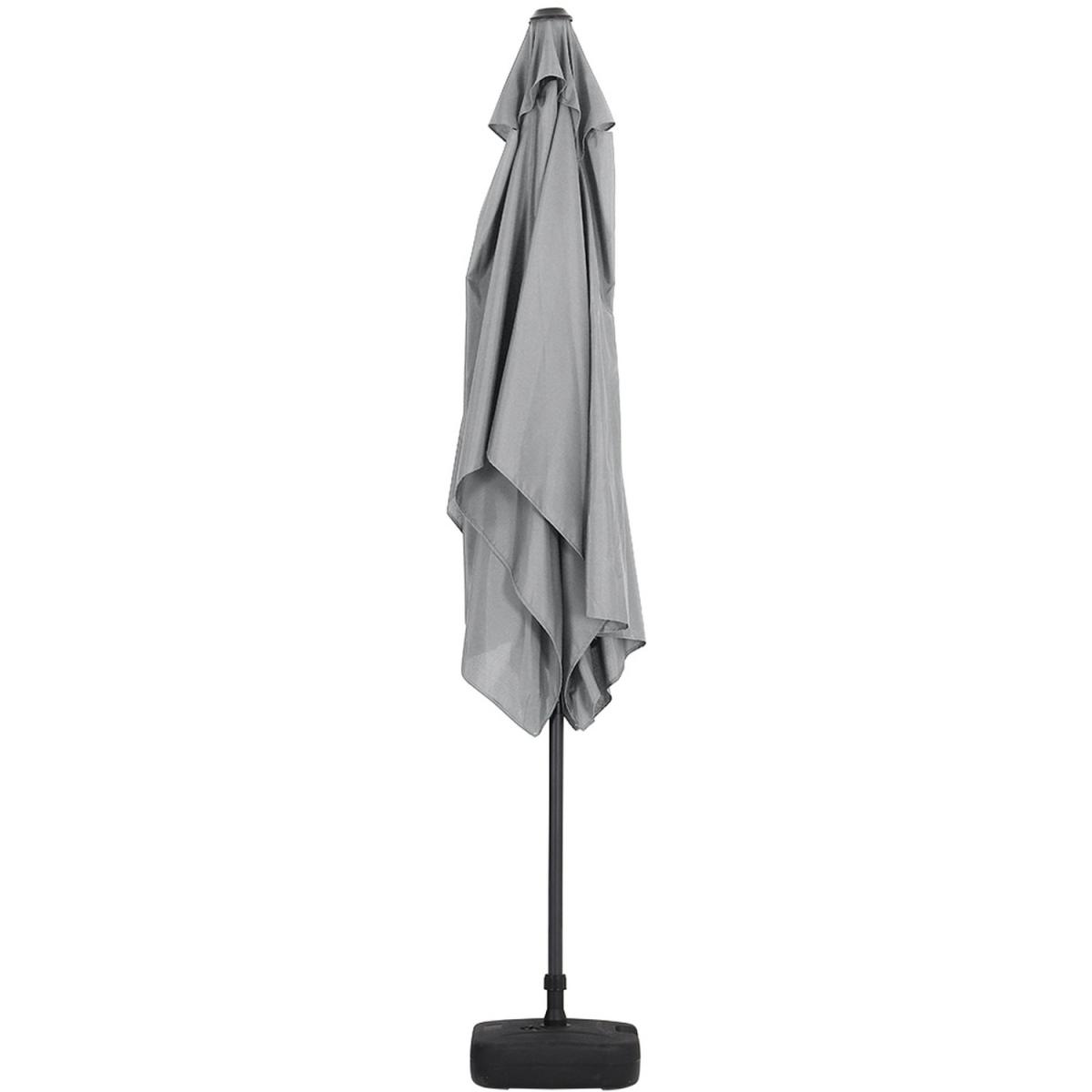 3M Rectangular Traditional Parasol with Square Plastic Base - Black – image 23