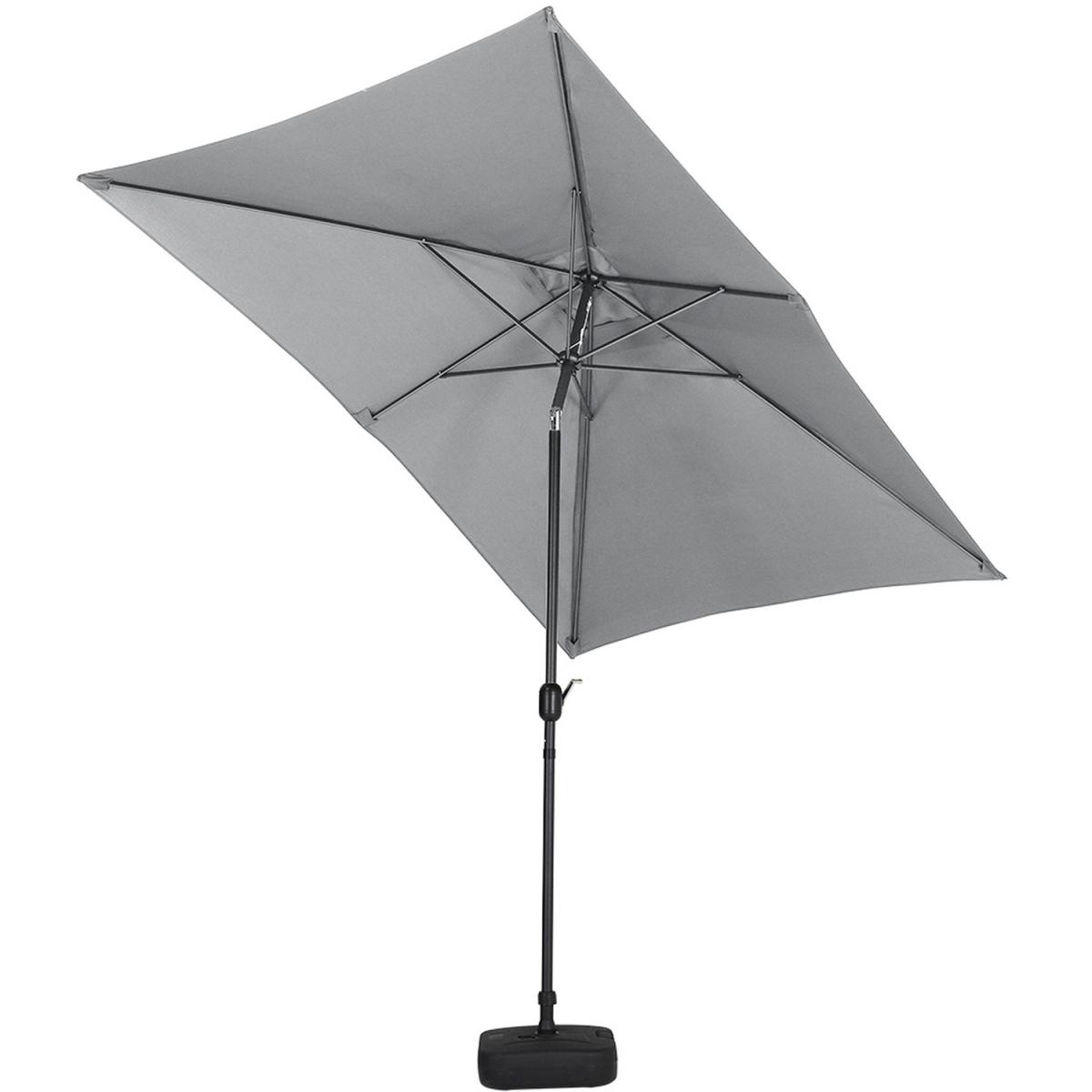 3M Rectangular Traditional Parasol with Square Plastic Base - Black – image 25