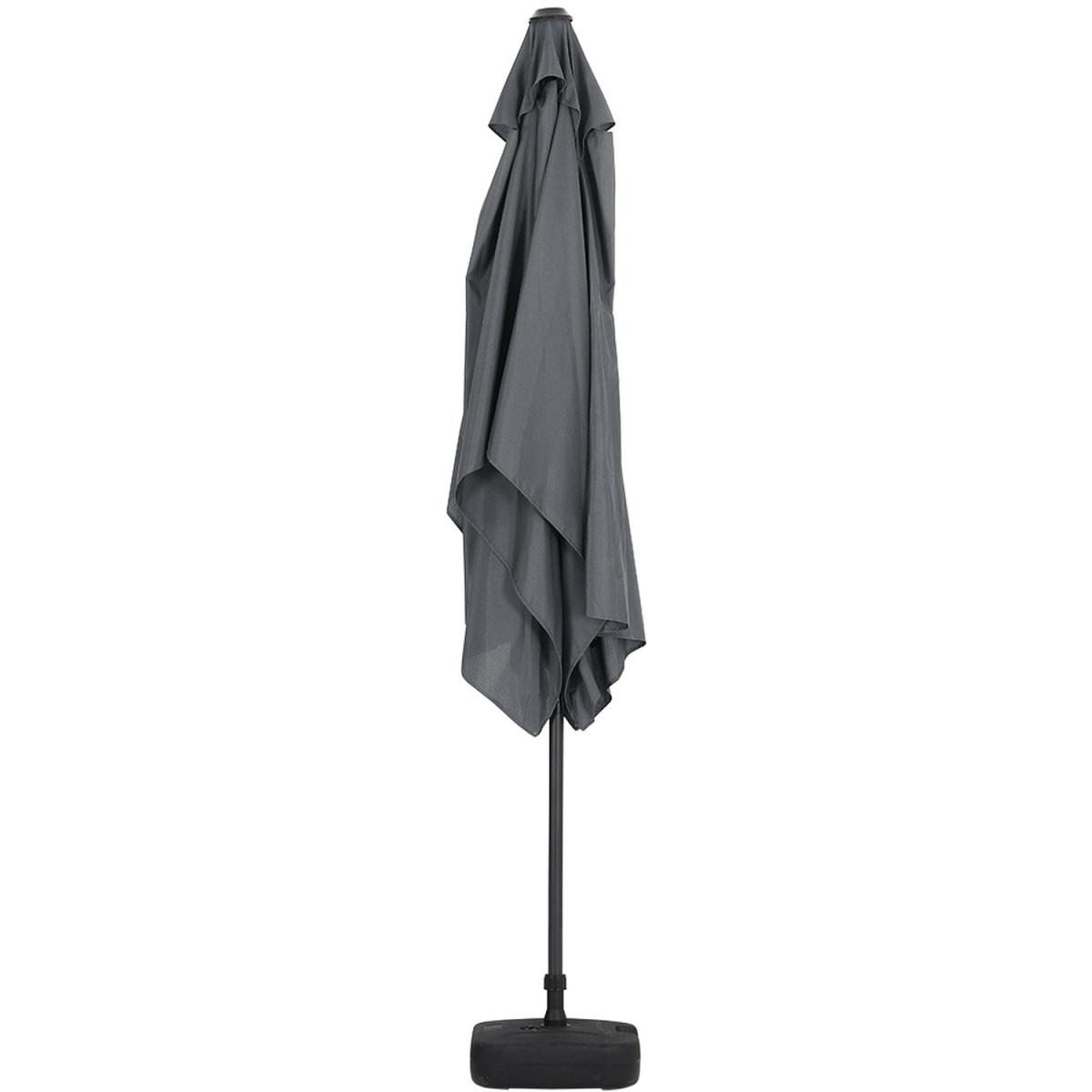 3M Rectangular Traditional Parasol with Square Plastic Base - Black – image 29