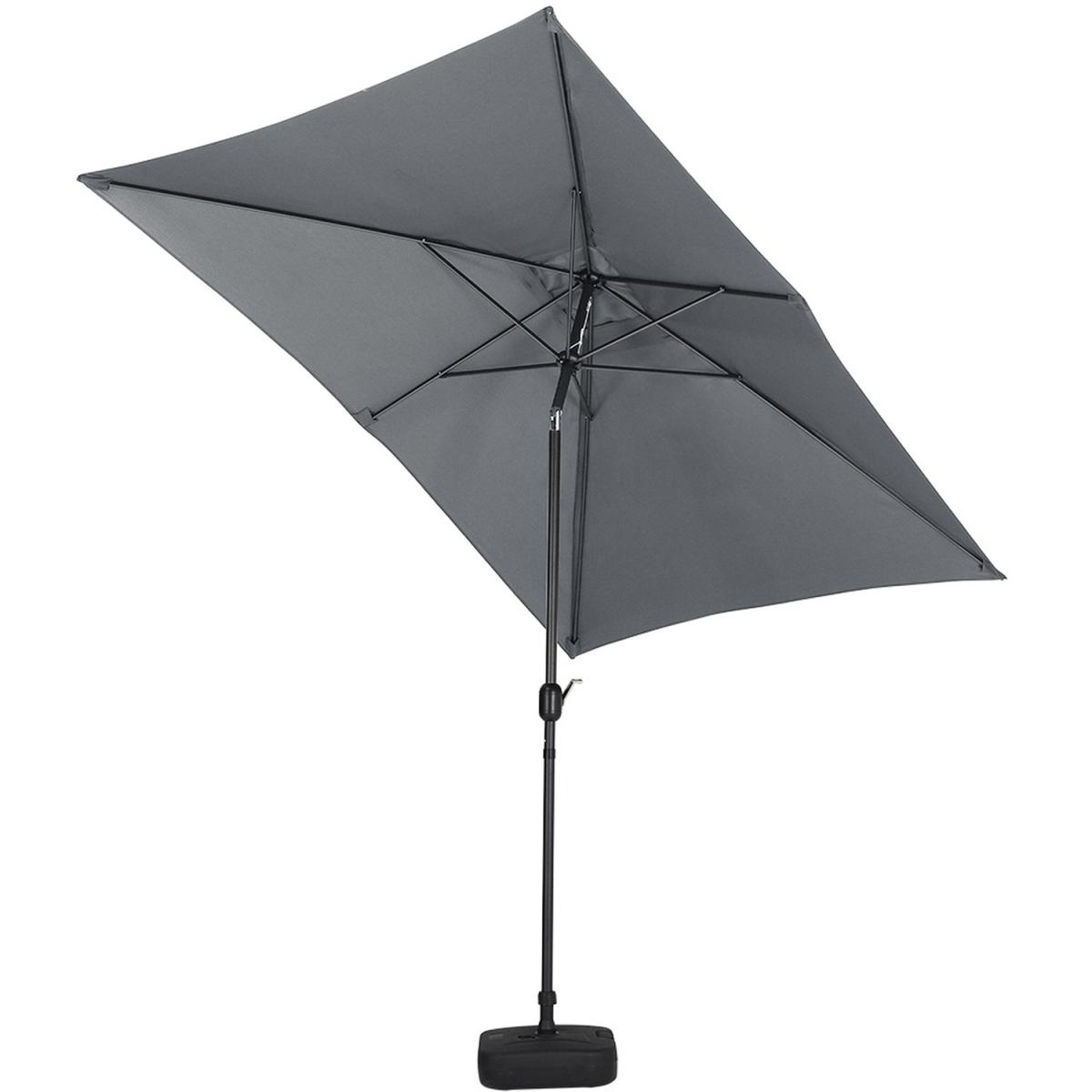 3M Rectangular Traditional Parasol with Square Plastic Base - Black – image 32