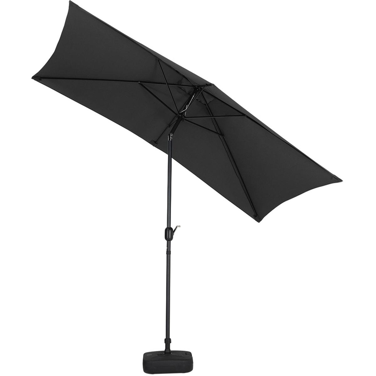 3M Rectangular Traditional Parasol with Square Plastic Base - Black – image 38