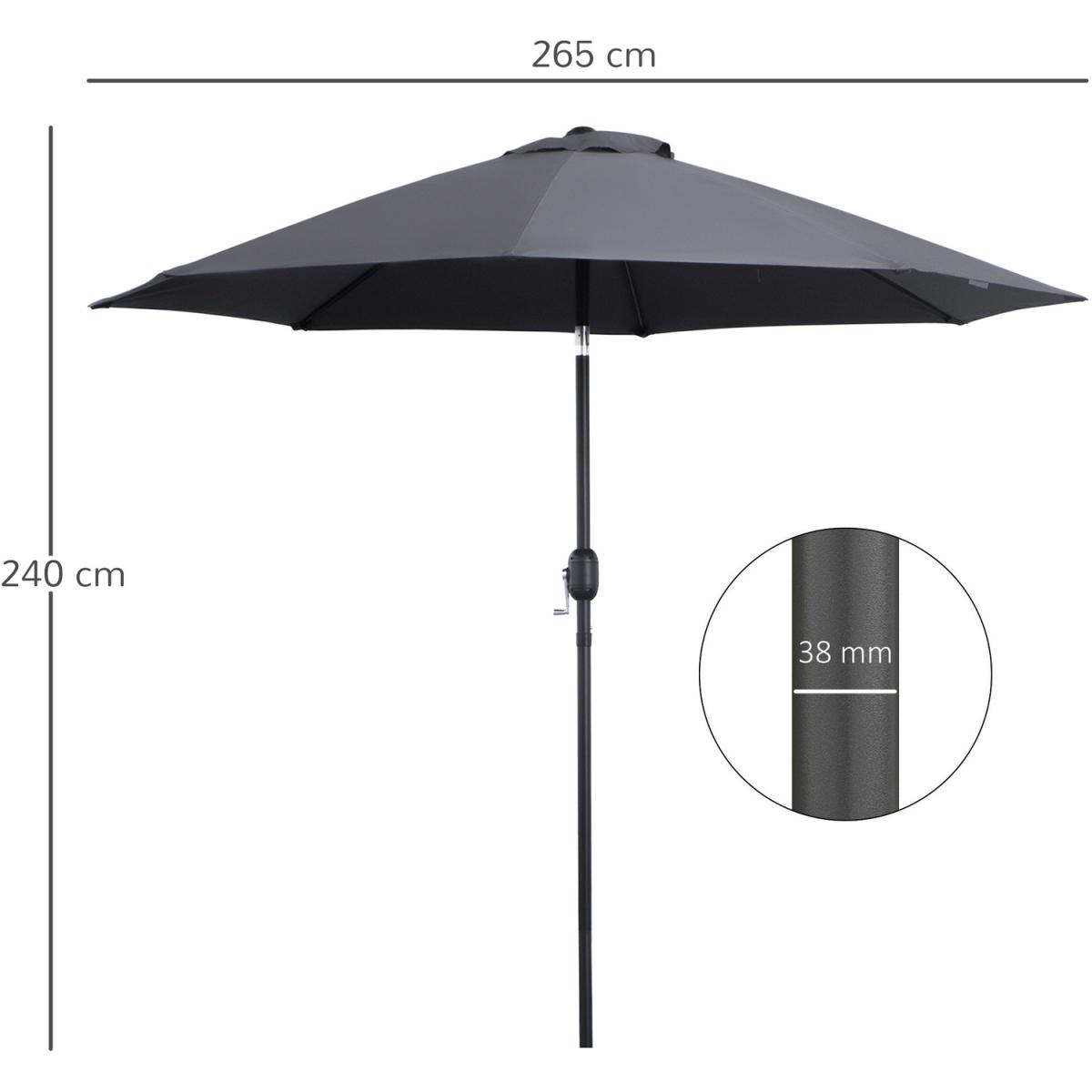 Patio Umbrella Tilt Shelter - Grey – image 2