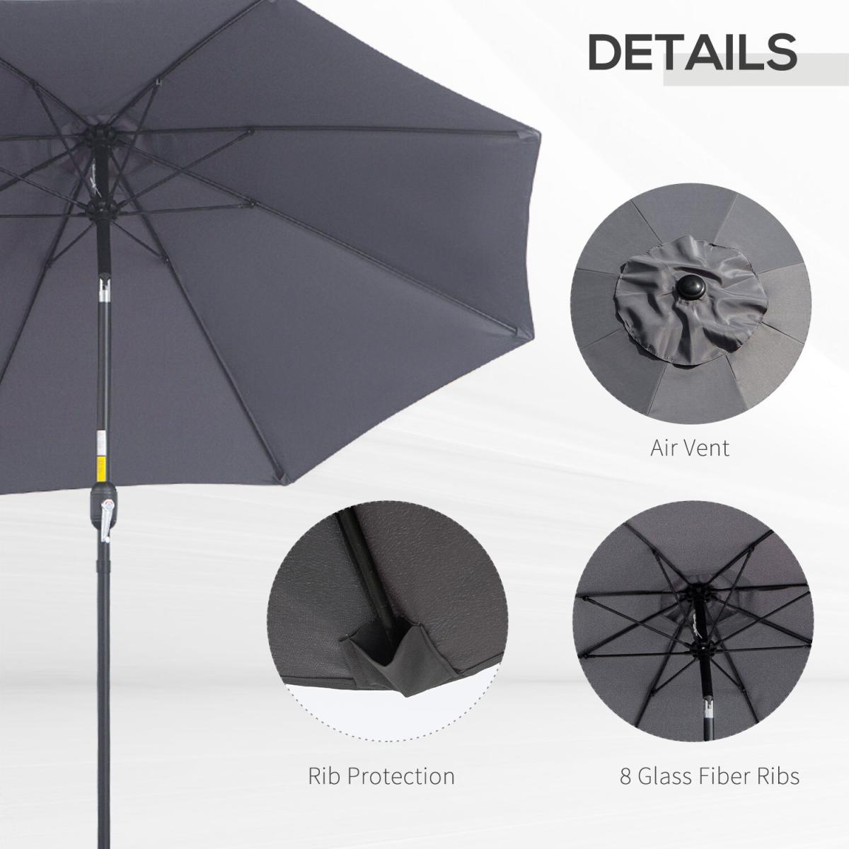 Patio Umbrella Tilt Shelter - Grey – image 4