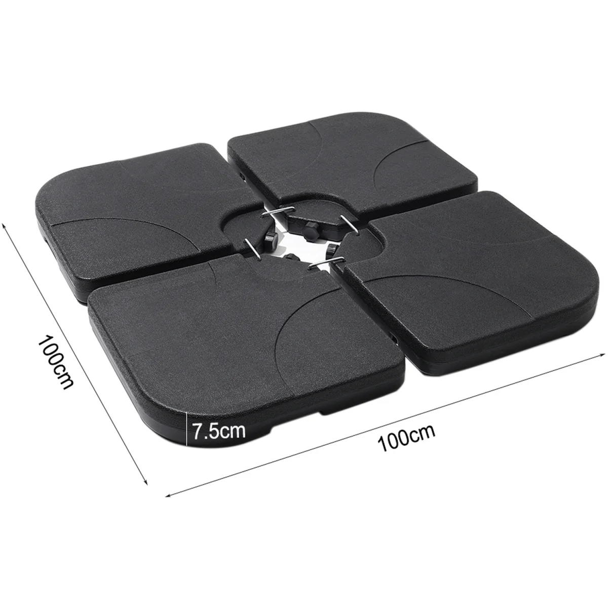 Sturdy Fillable Parasol Base for Enhanced Stability - Black – image 6