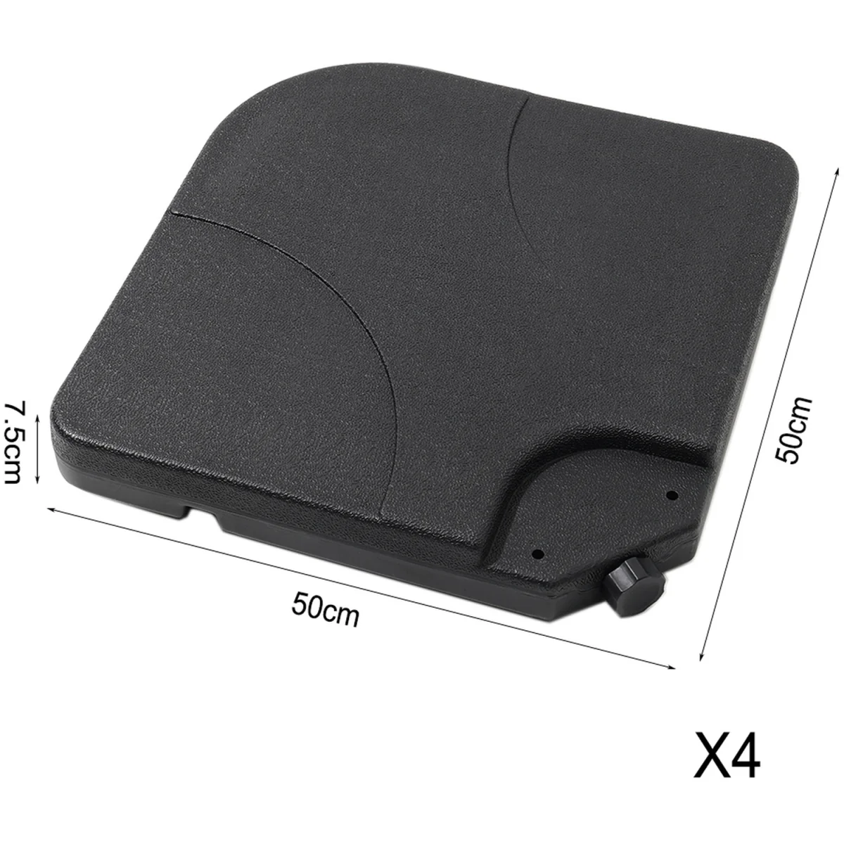 Sturdy Fillable Parasol Base for Enhanced Stability - Black – image 7
