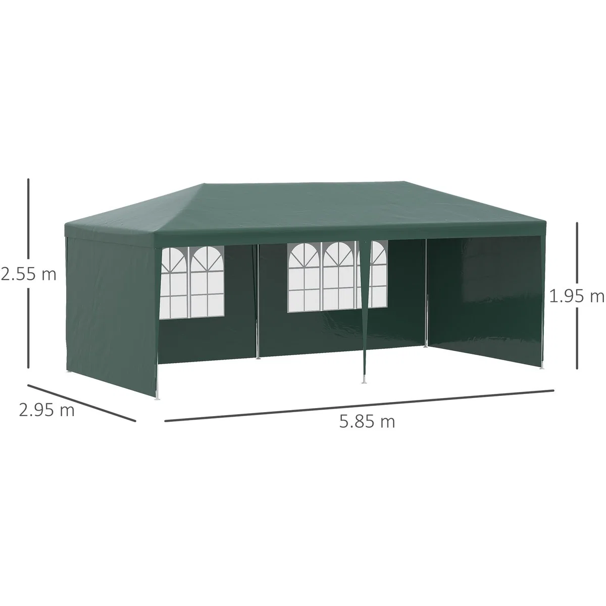 Party Gazebo Canopy - Green / 16.6kg – image 2