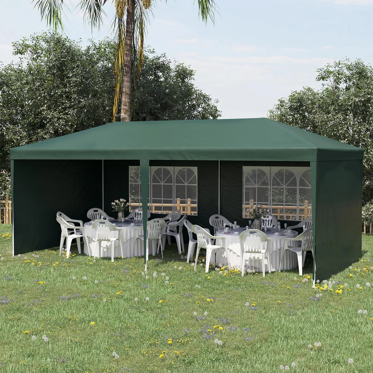 Party Gazebo Canopy - Green / 16.6kg – image 1