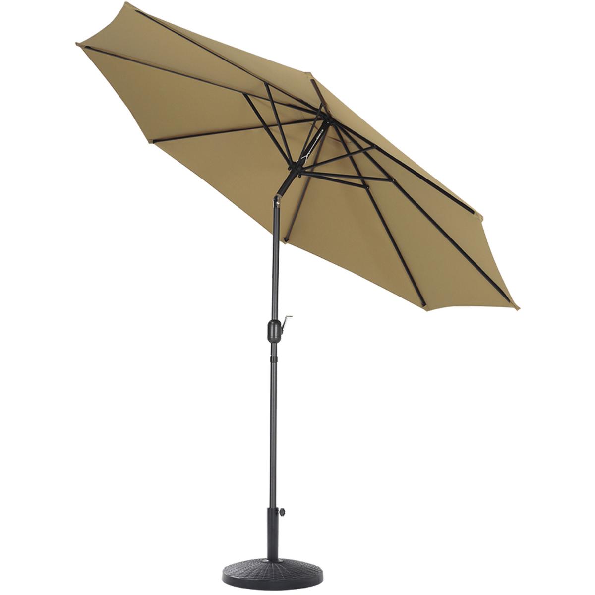 3M Length Patio Umbrella with Base - Dark Green – image 14